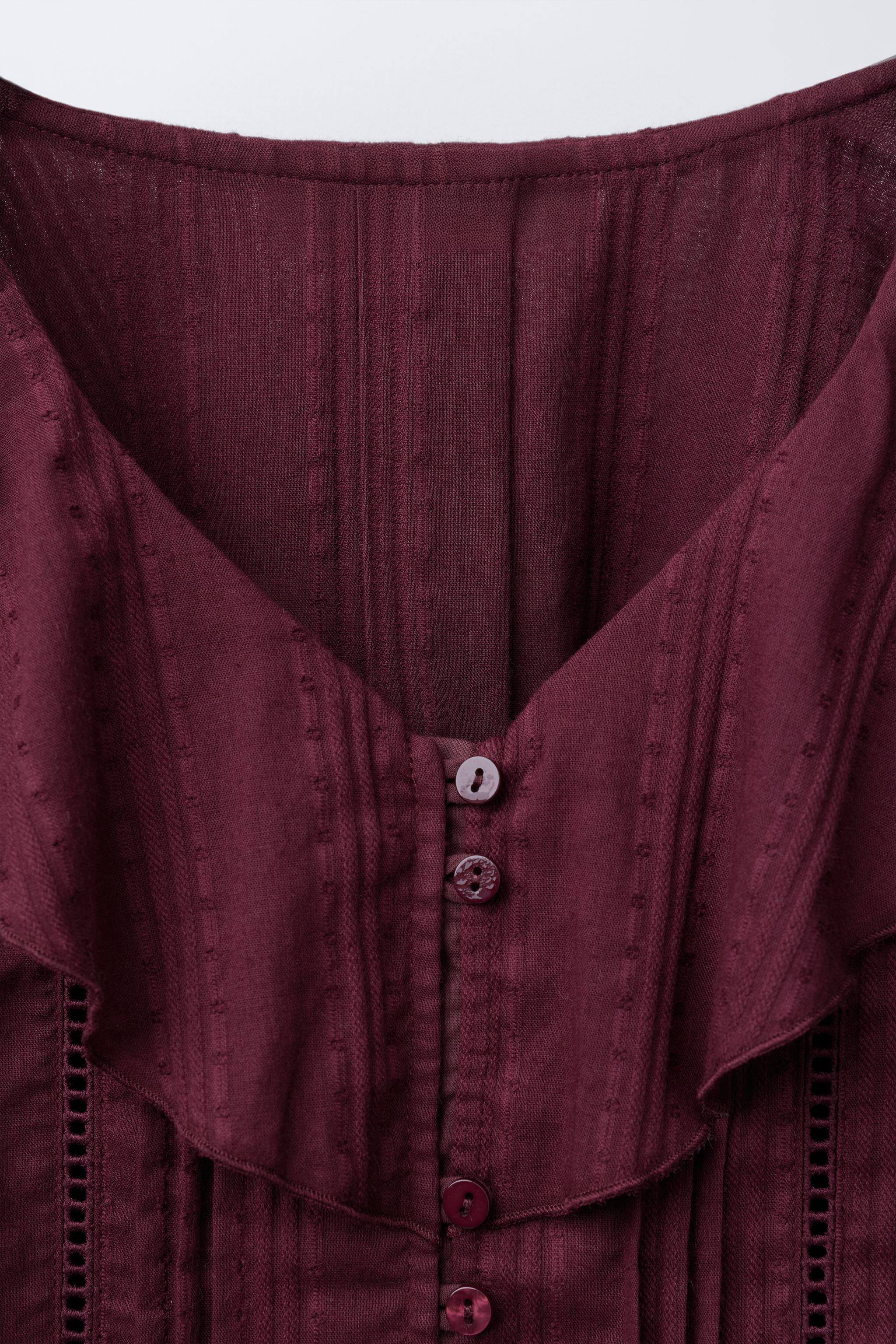 CHEMISE ROMANTIQUE À COL VOLANT